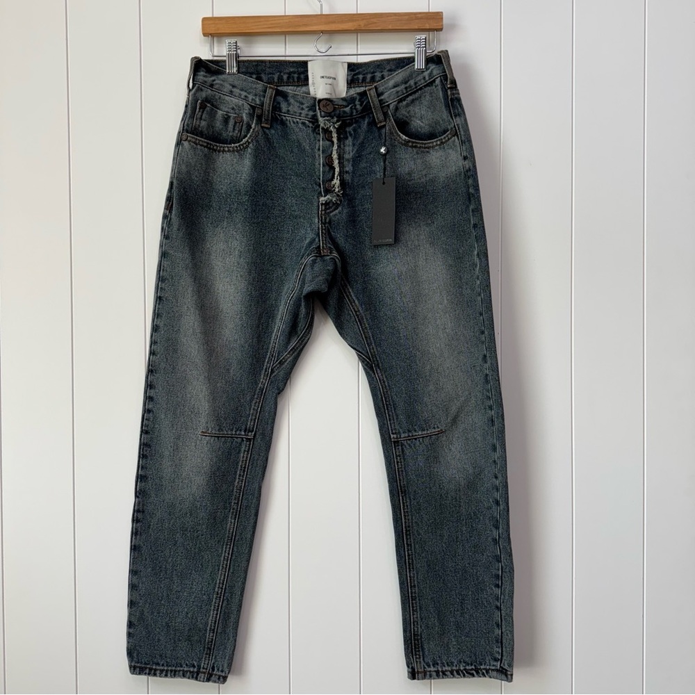 NWT One Teaspoon Saints Low Waist Boyfriend Denim Jeans Size 26 Dark Wash
